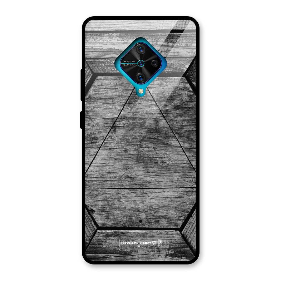 Wooden Hexagon Glass Back Case for Vivo S1 Pro