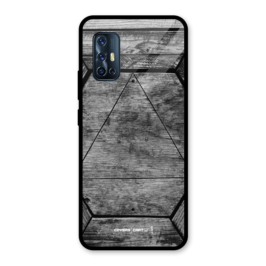Wooden Hexagon Glass Back Case for Vivo V17
