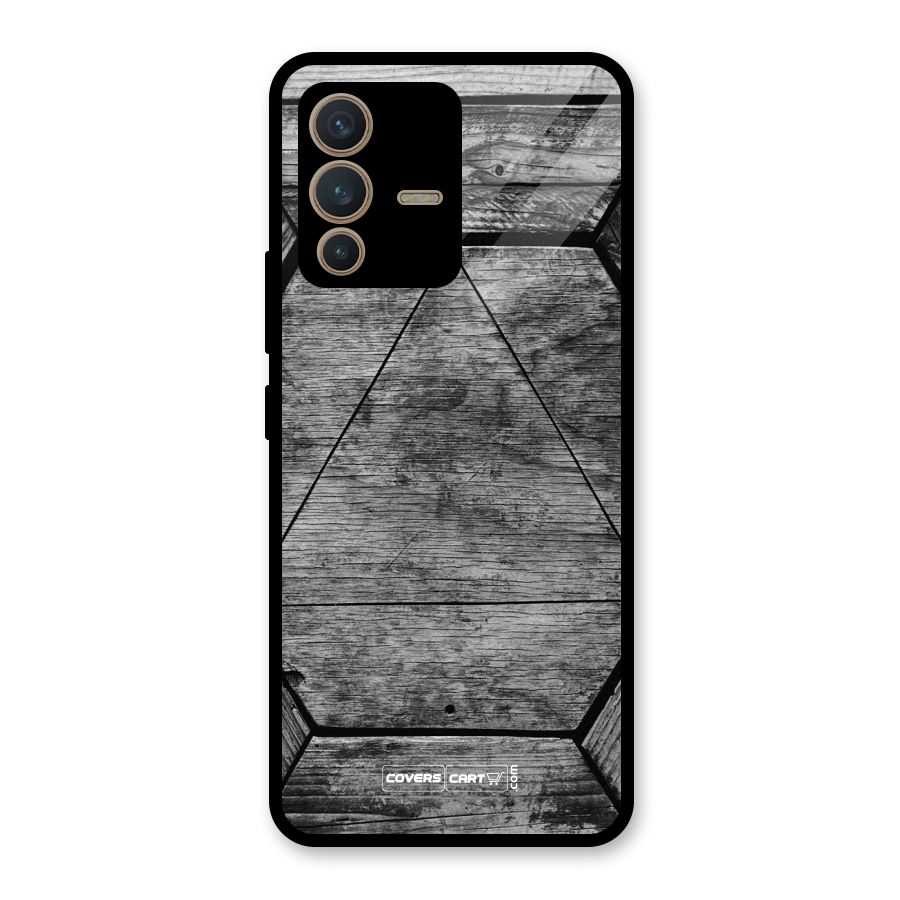 Wooden Hexagon Glass Back Case for Vivo V23 5G