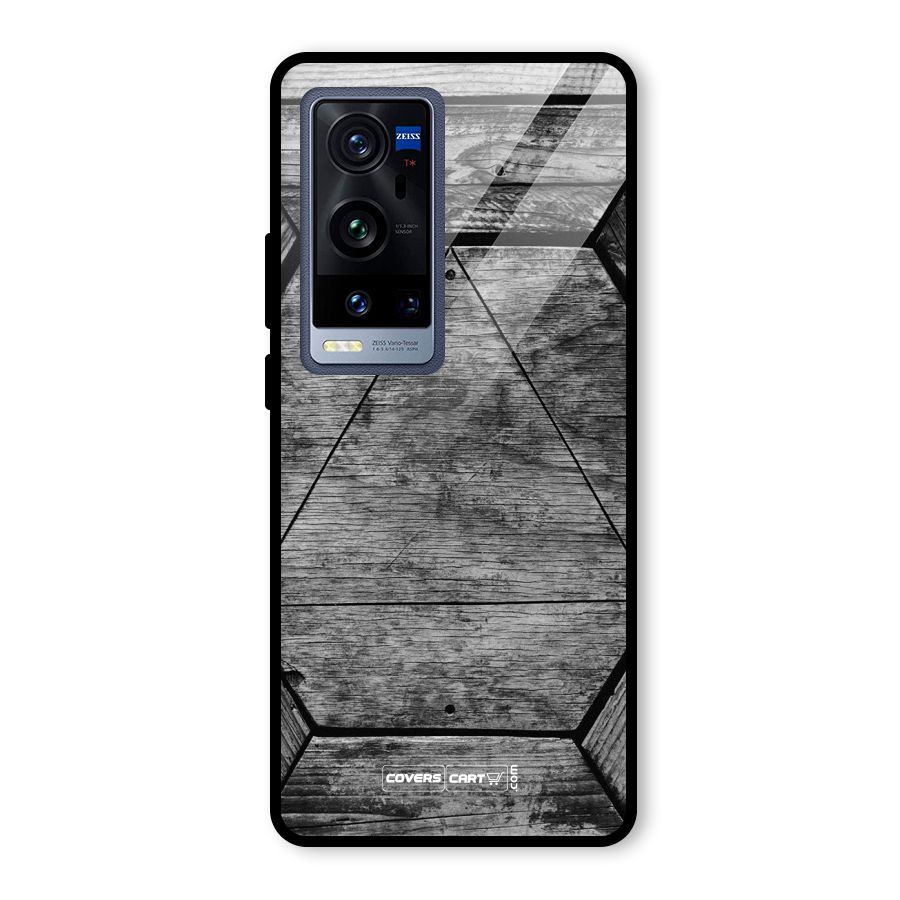 Wooden Hexagon Glass Back Case for Vivo X60 Pro Plus