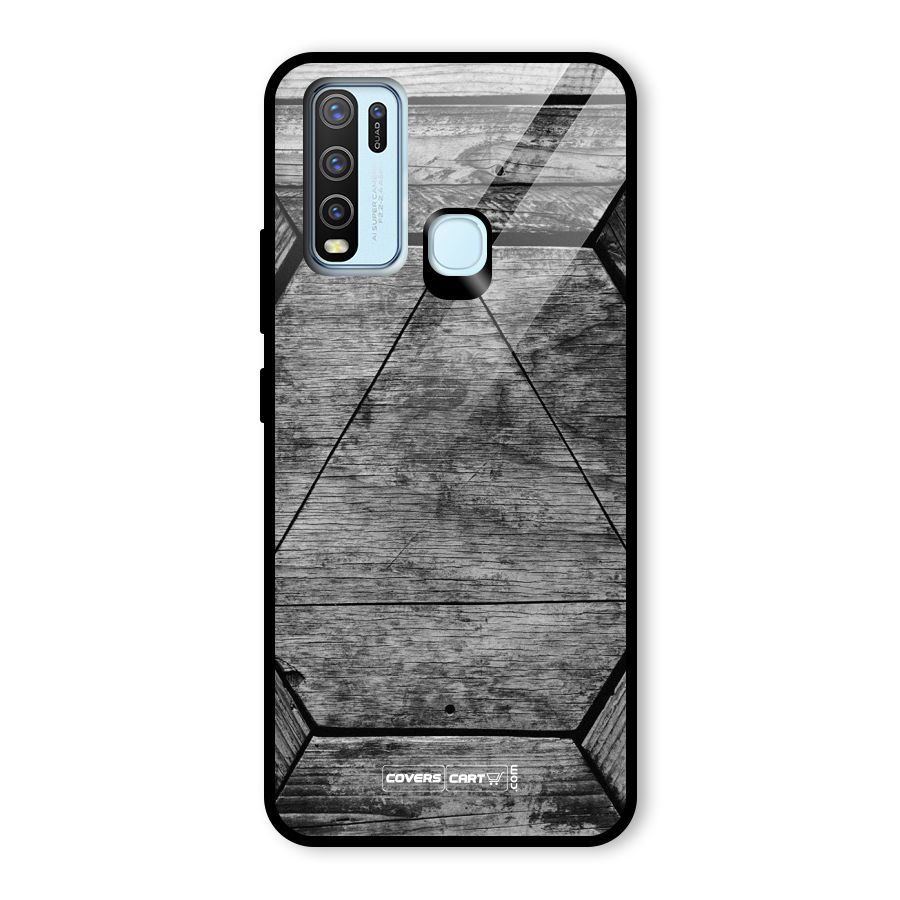 Wooden Hexagon Glass Back Case for Vivo Y30