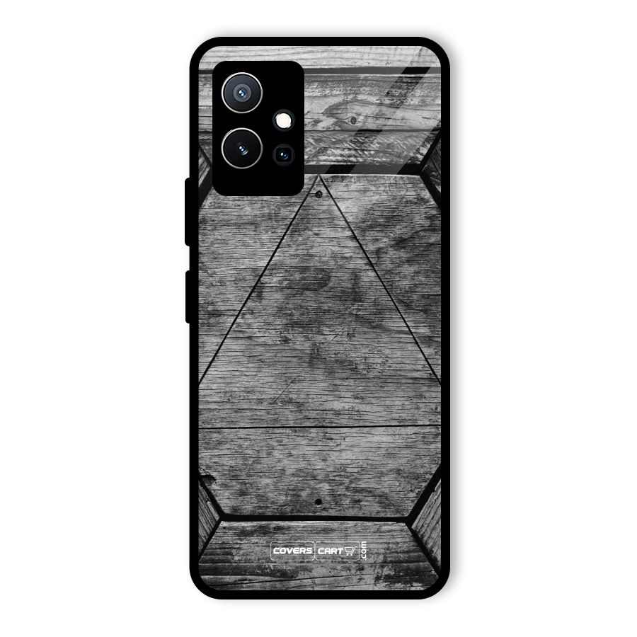 Wooden Hexagon Glass Back Case for Vivo Y75 5G