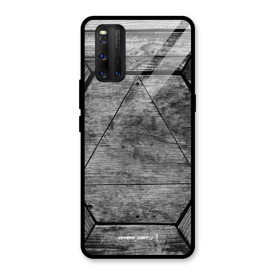 Wooden Hexagon Glass Back Case for Vivo iQOO 3