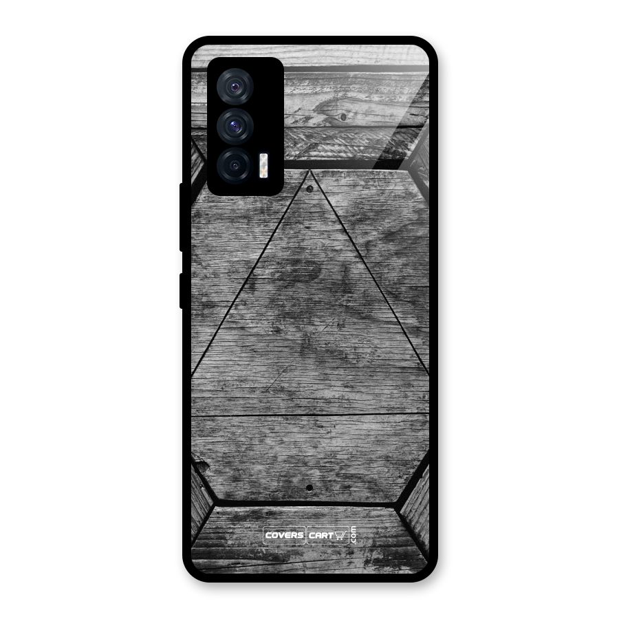 Wooden Hexagon Glass Back Case for Vivo iQOO 7 5G