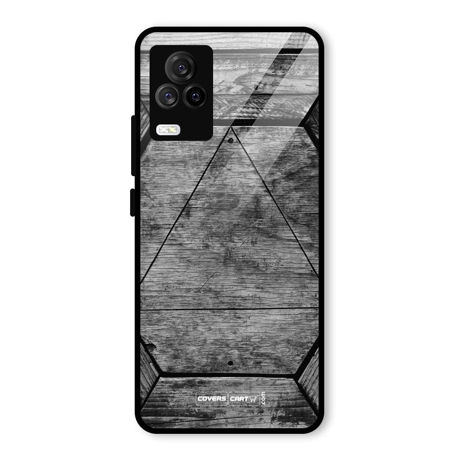 Wooden Hexagon Glass Back Case for Vivo iQOO 7 Legend 5G