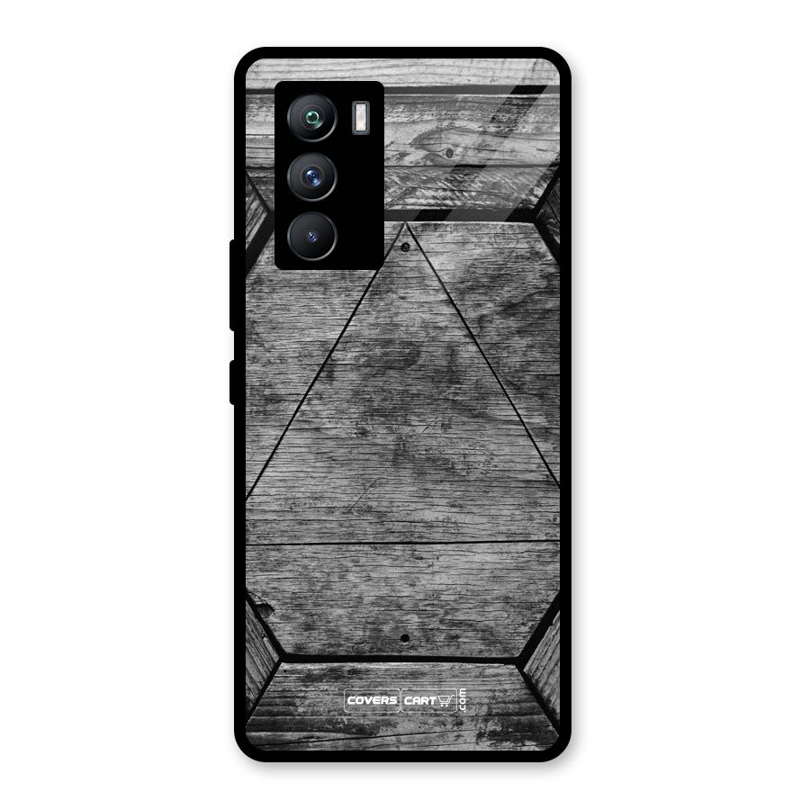 Wooden Hexagon Glass Back Case for Vivo iQOO 9 SE