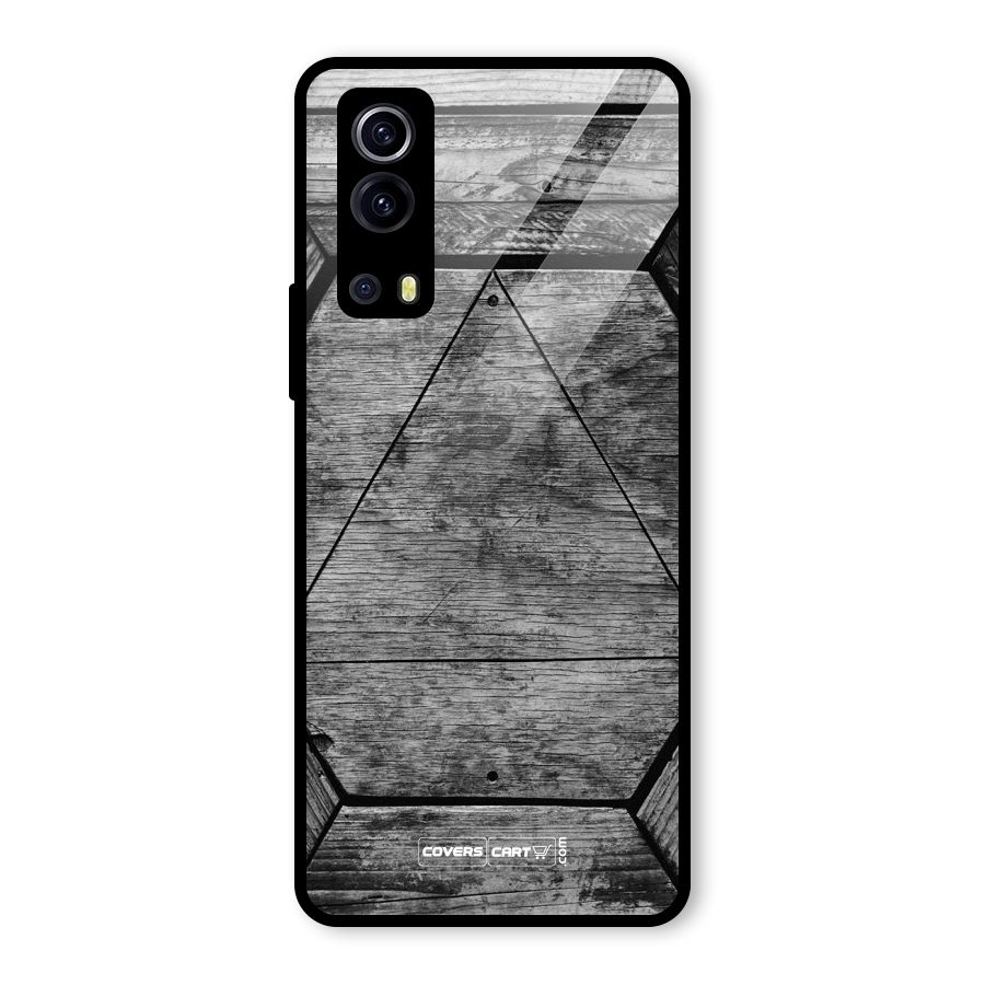 Wooden Hexagon Glass Back Case for Vivo iQOO Z3