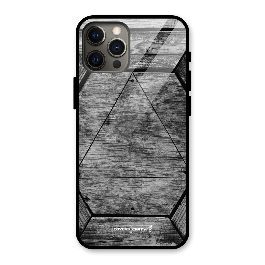 Wooden Hexagon Glass Back Case for iPhone 12 Pro Max