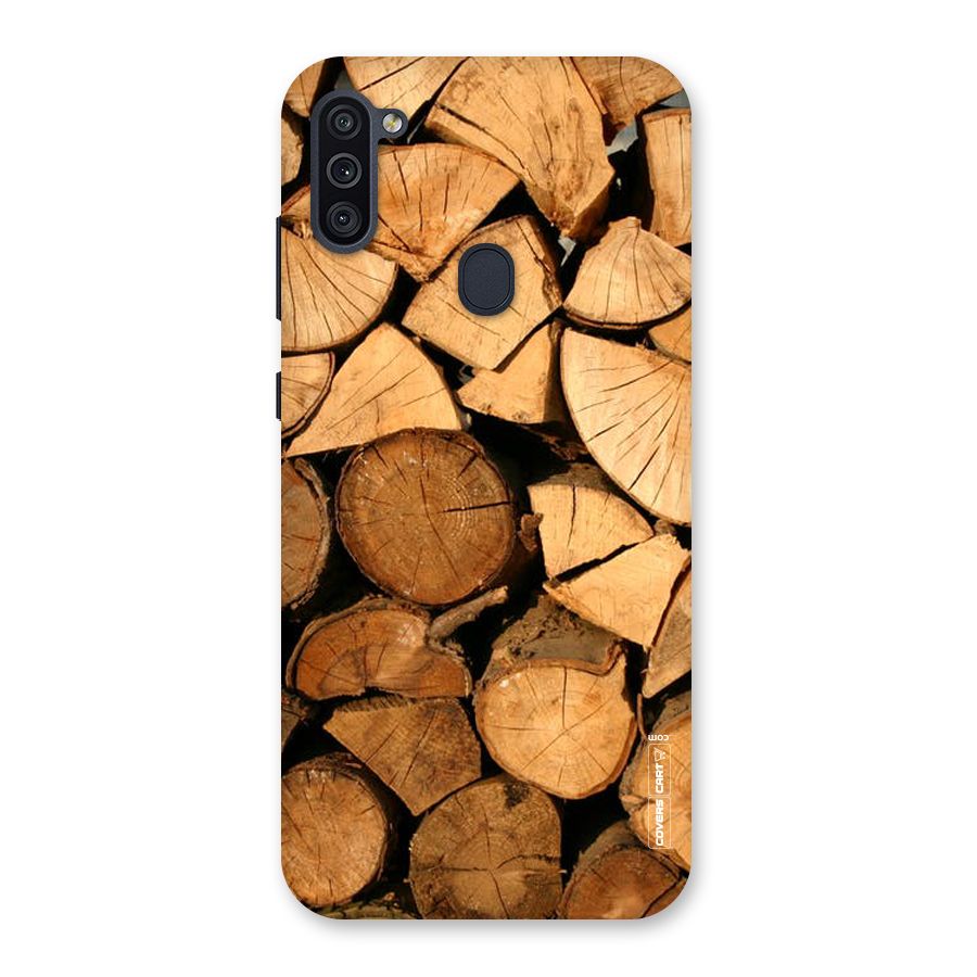 Wooden Logs Back Case for Galaxy M11