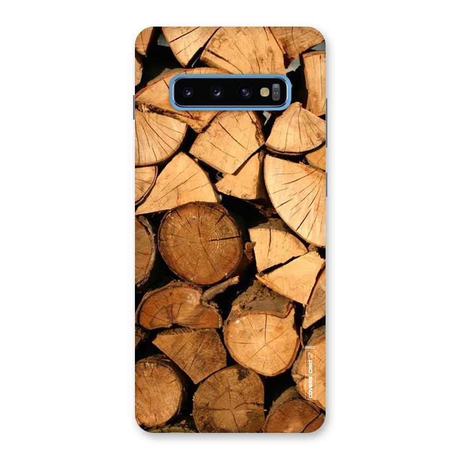 Wooden Logs Back Case for Galaxy S10 Plus