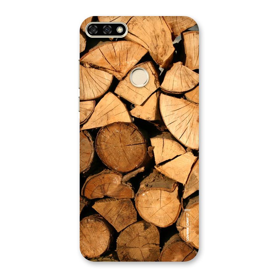 Wooden Logs Back Case for Honor 7A