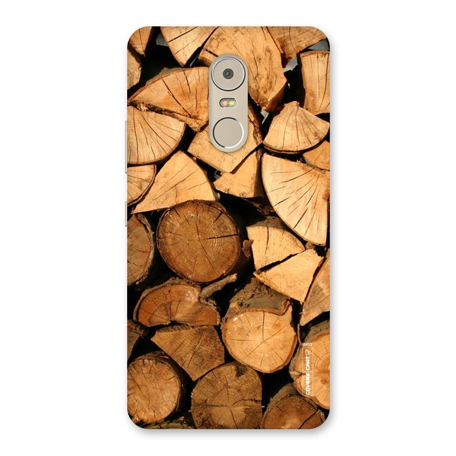 Wooden Logs Back Case for Lenovo K6 Note