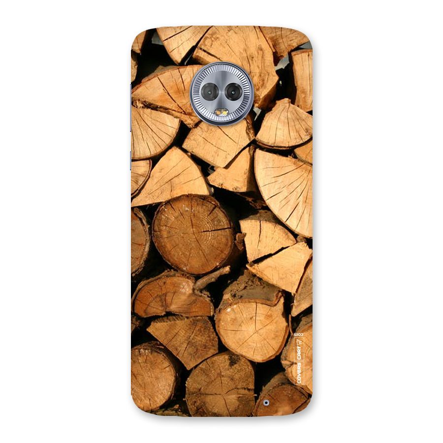 Wooden Logs Back Case for Moto G6 Plus