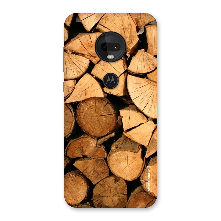 Wooden Logs Back Case for Moto G7
