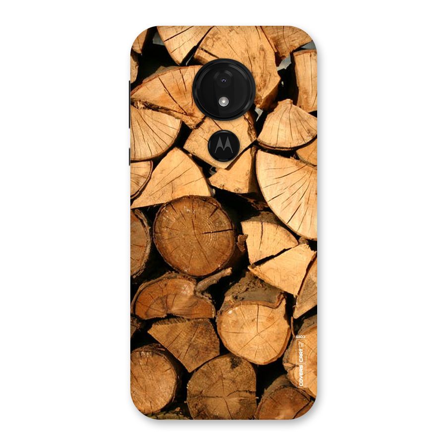Wooden Logs Back Case for Moto G7 Power