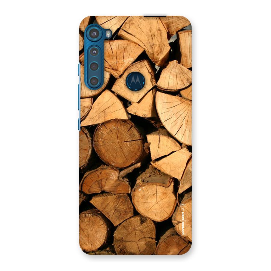 Wooden Logs Back Case for Motorola One Fusion Plus