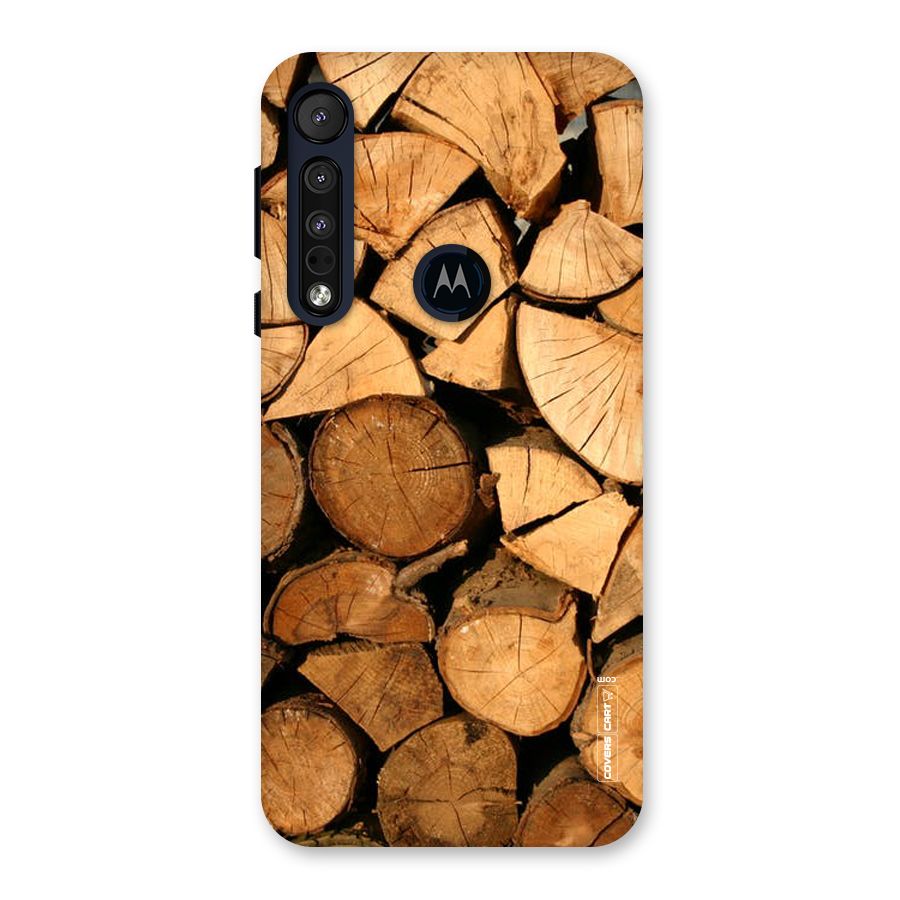 Wooden Logs Back Case for Motorola One Macro
