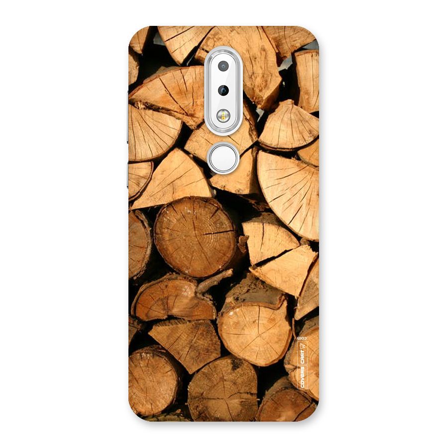Wooden Logs Back Case for Nokia 6.1 Plus