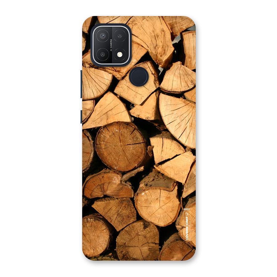 Wooden Logs Back Case for Oppo A15