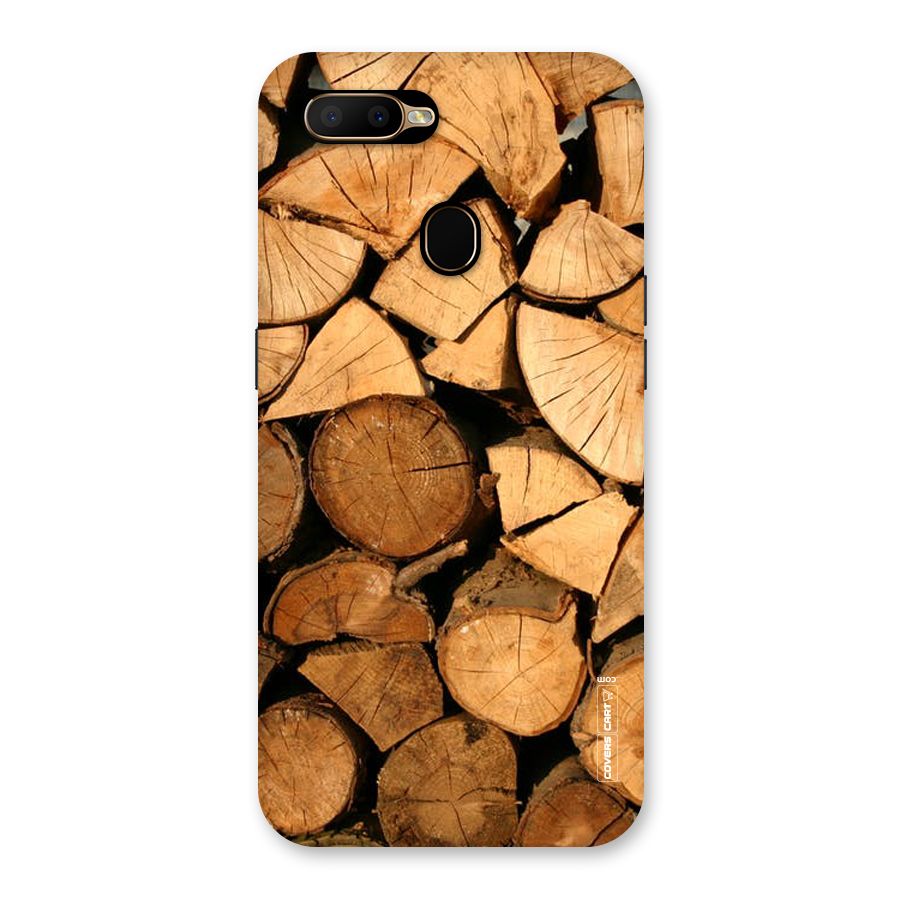 Wooden Logs Back Case for Oppo A5s