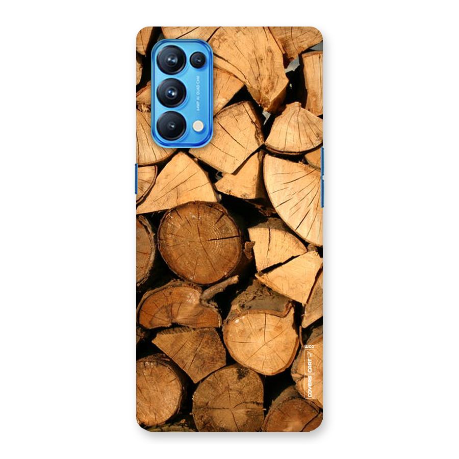 Wooden Logs Back Case for Oppo Reno5 Pro 5G