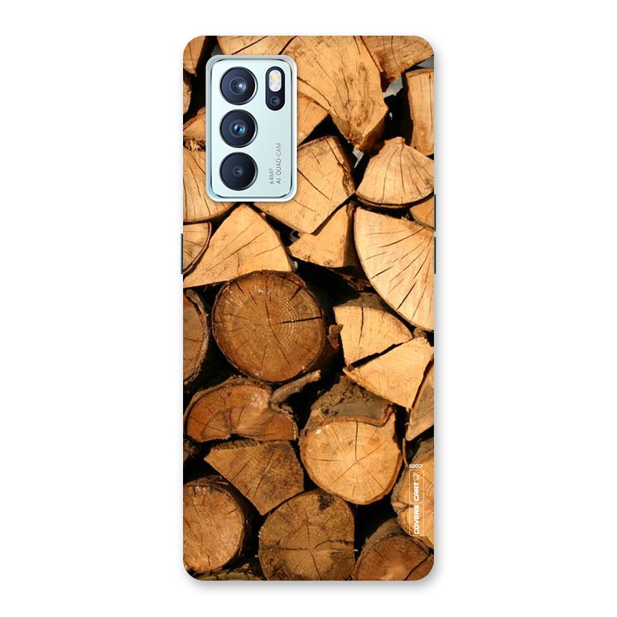 Wooden Logs Back Case for Oppo Reno6 Pro 5G