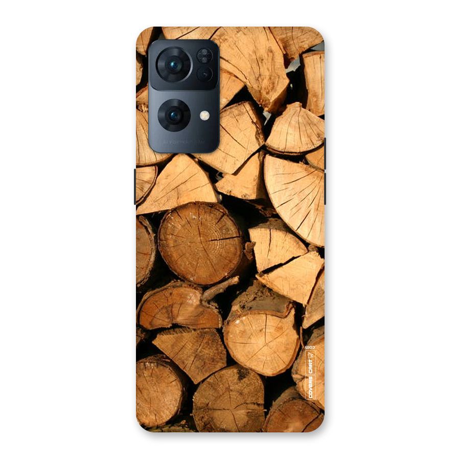 Wooden Logs Back Case for Oppo Reno7 Pro 5G