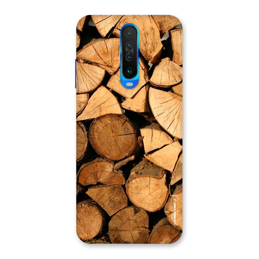 Wooden Logs Back Case for Poco X2