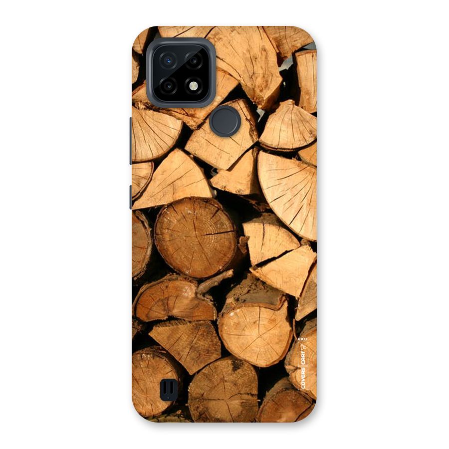 Wooden Logs Back Case for Realme C21