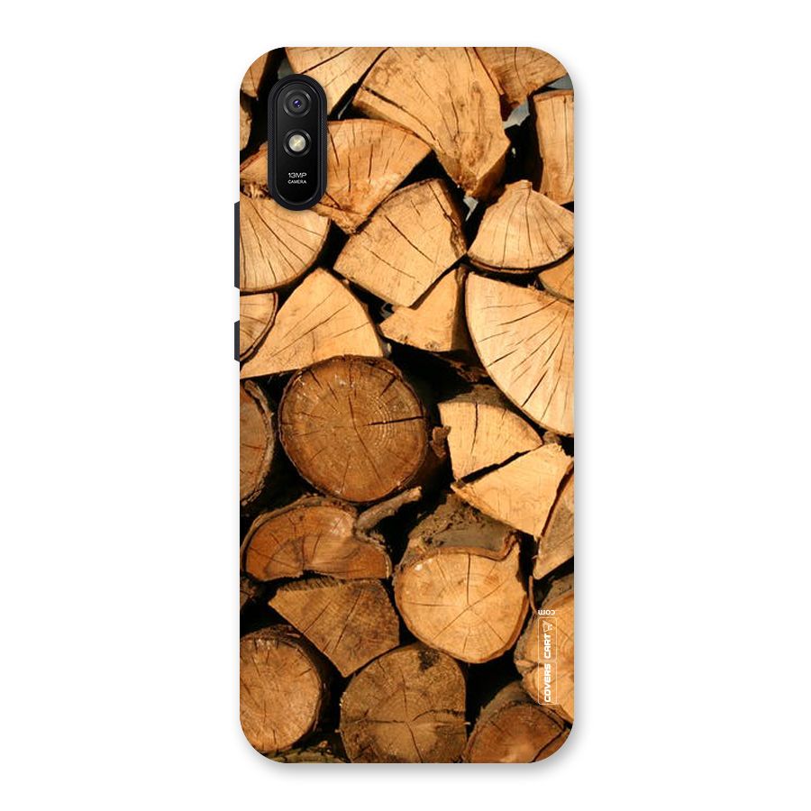 Wooden Logs Back Case for Redmi 9A