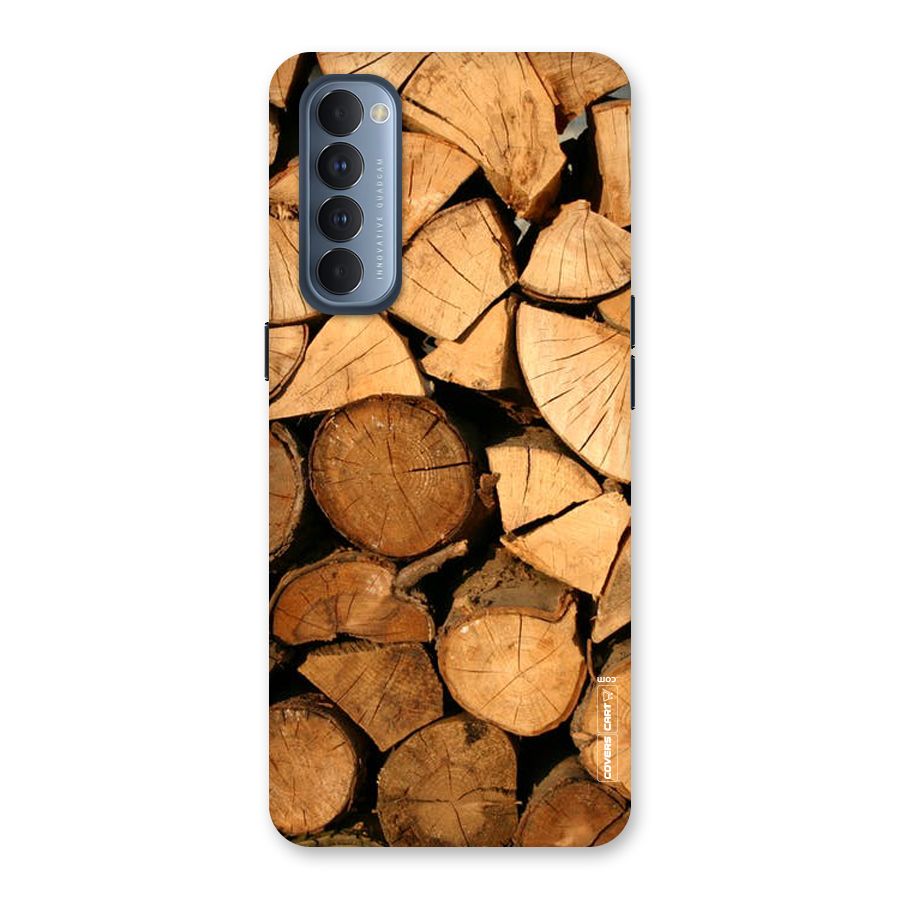 Wooden Logs Back Case for Reno4 Pro