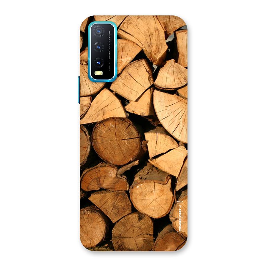 Wooden Logs Back Case for Vivo Y20G