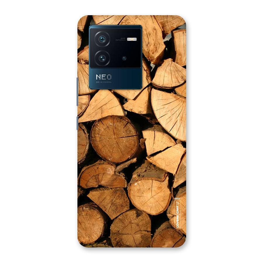 Wooden Logs Back Case for Vivo iQOO Neo 6 5G