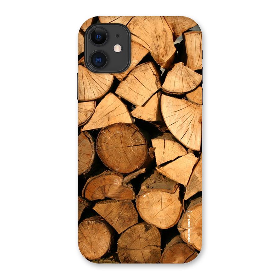Wooden Logs Back Case for iPhone 11