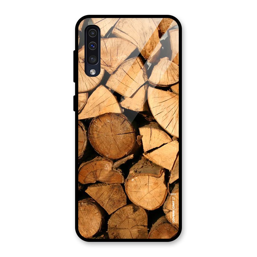 Wooden Logs Glass Back Case for Galaxy A30s