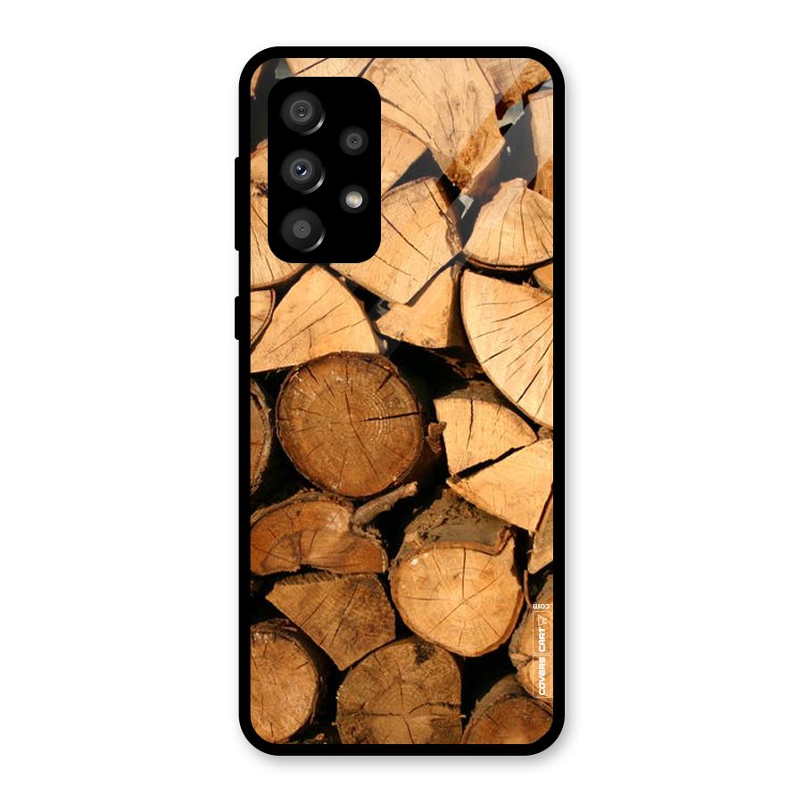 Wooden Logs Glass Back Case for Galaxy A32