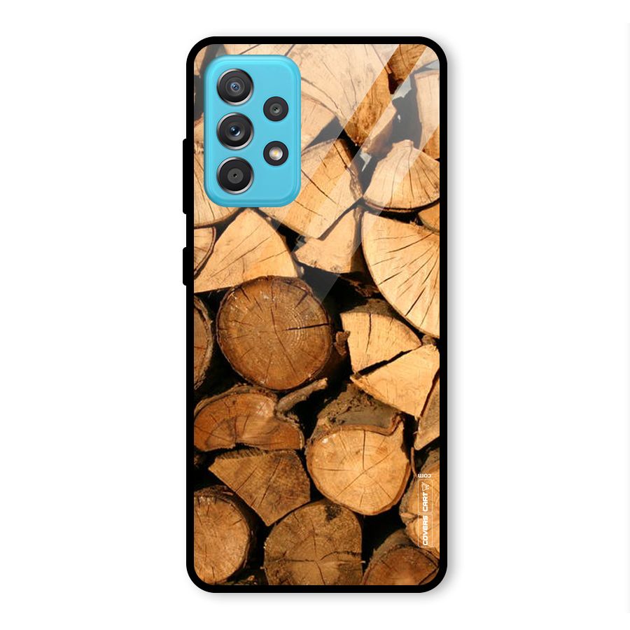 Wooden Logs Glass Back Case for Galaxy A52s 5G