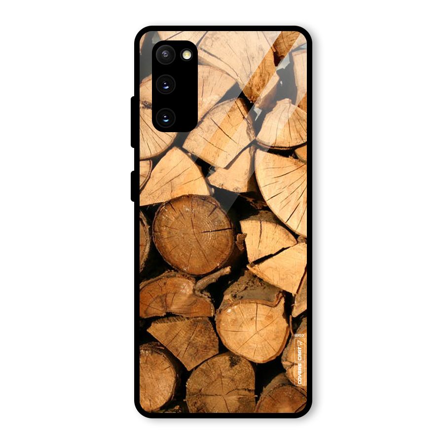 Wooden Logs Glass Back Case for Galaxy S20 FE 5G