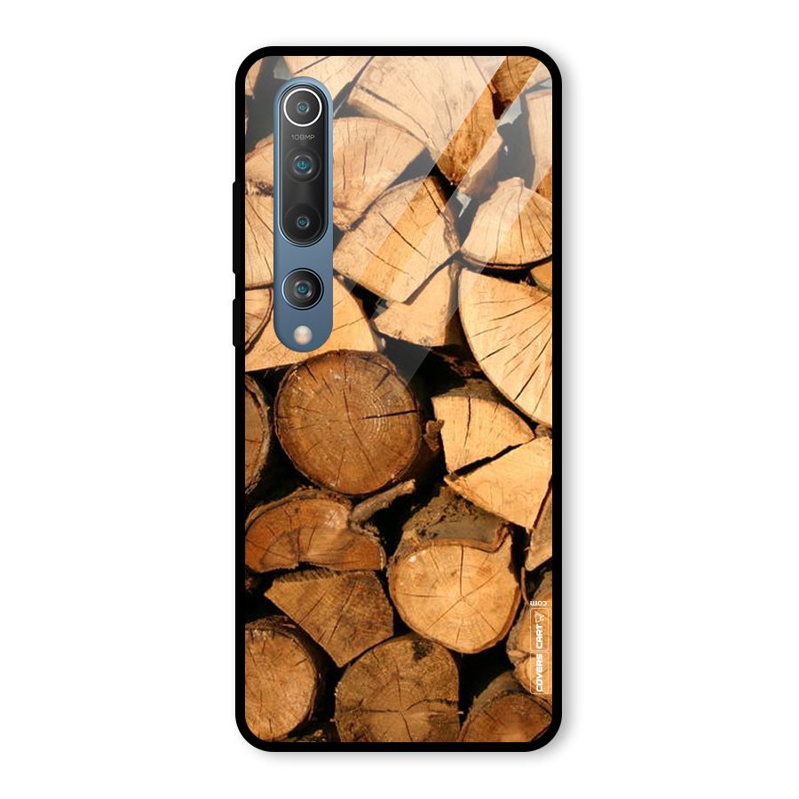 Wooden Logs Glass Back Case for Mi 10