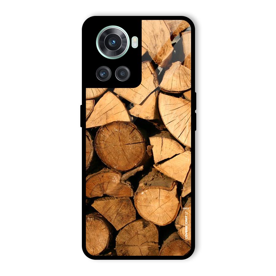 Wooden Logs Glass Back Case for OnePlus 10R