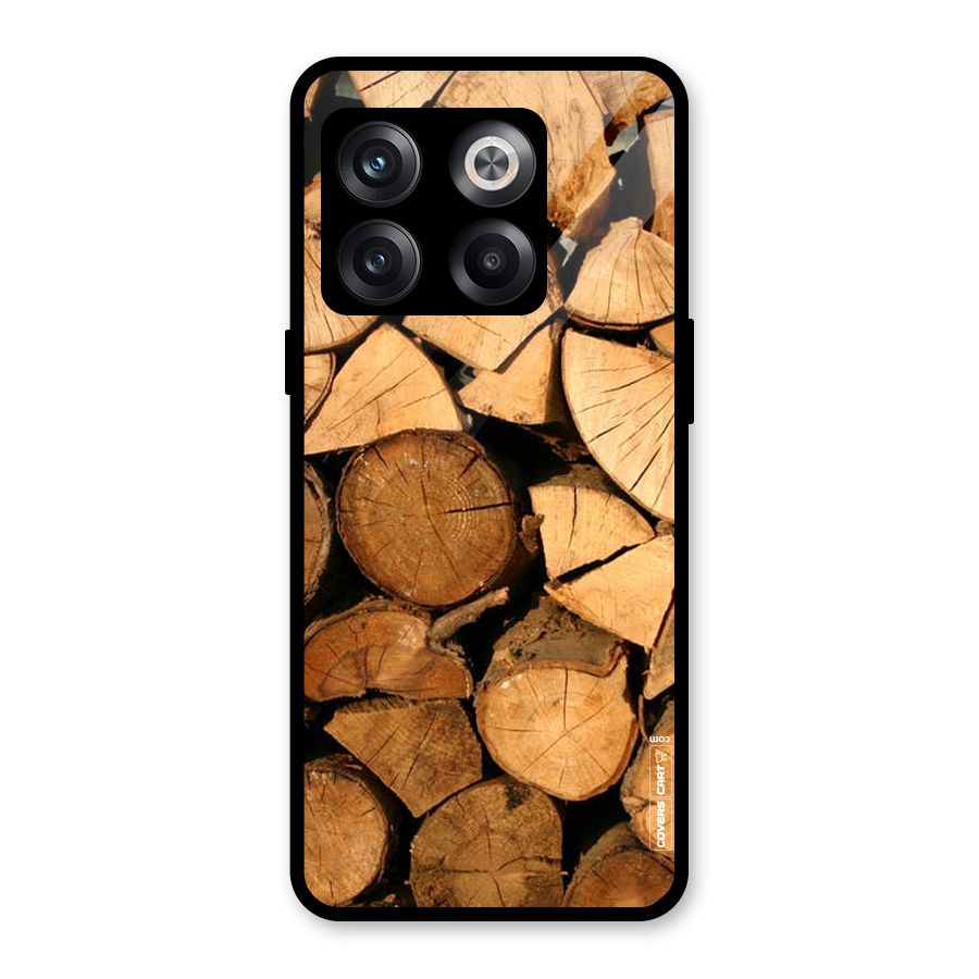 Wooden Logs Glass Back Case for OnePlus 10T
