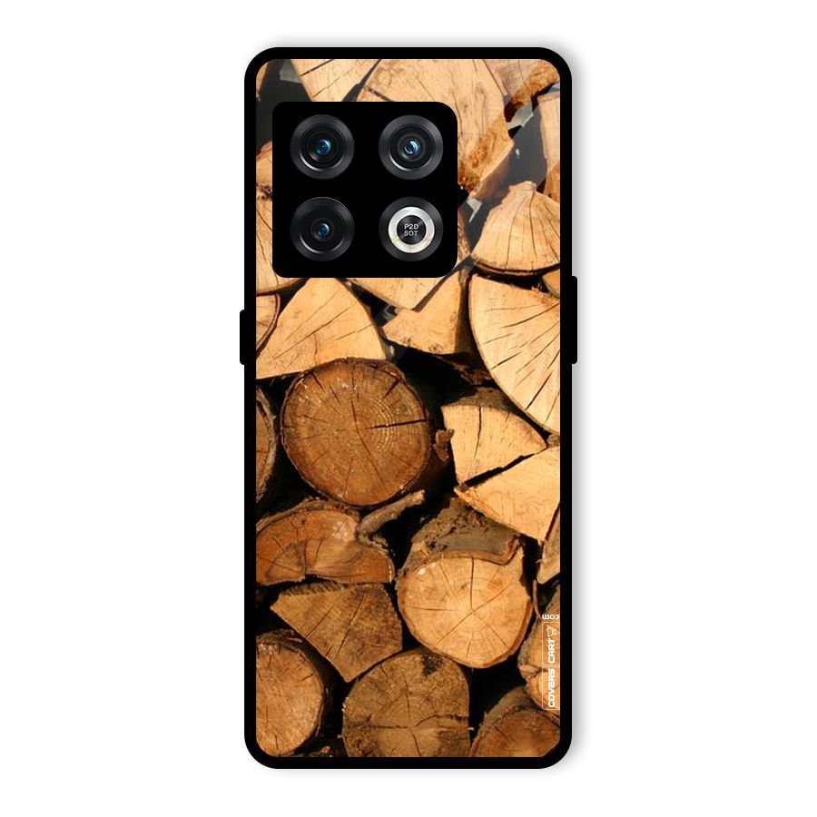 Wooden Logs Glass Back Case for OnePlus 10 Pro 5G