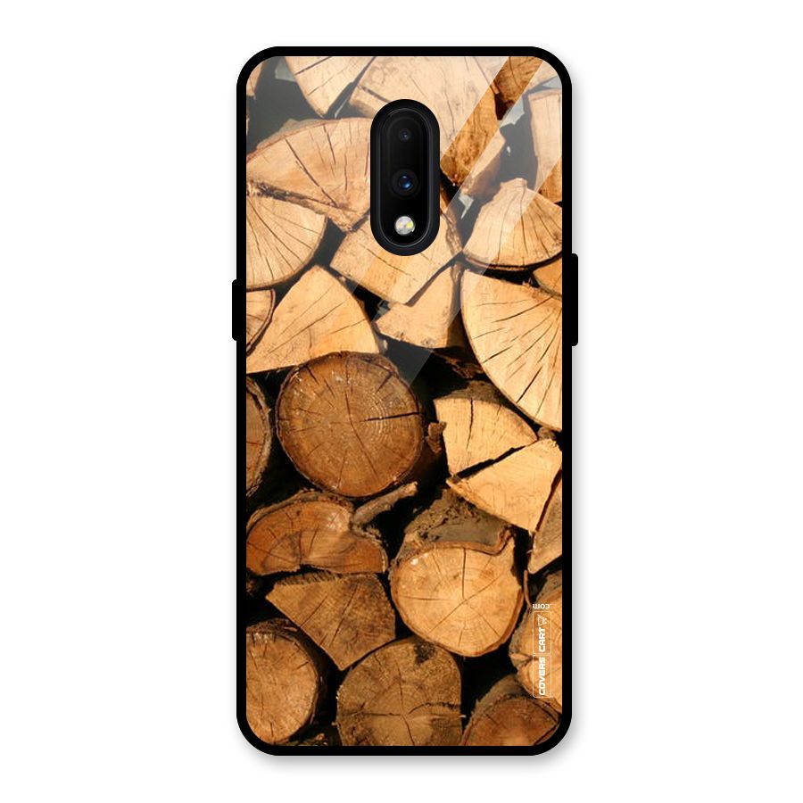Wooden Logs Glass Back Case for OnePlus 7