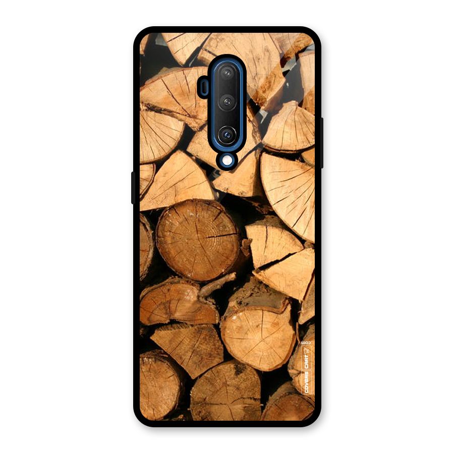 Wooden Logs Glass Back Case for OnePlus 7T Pro