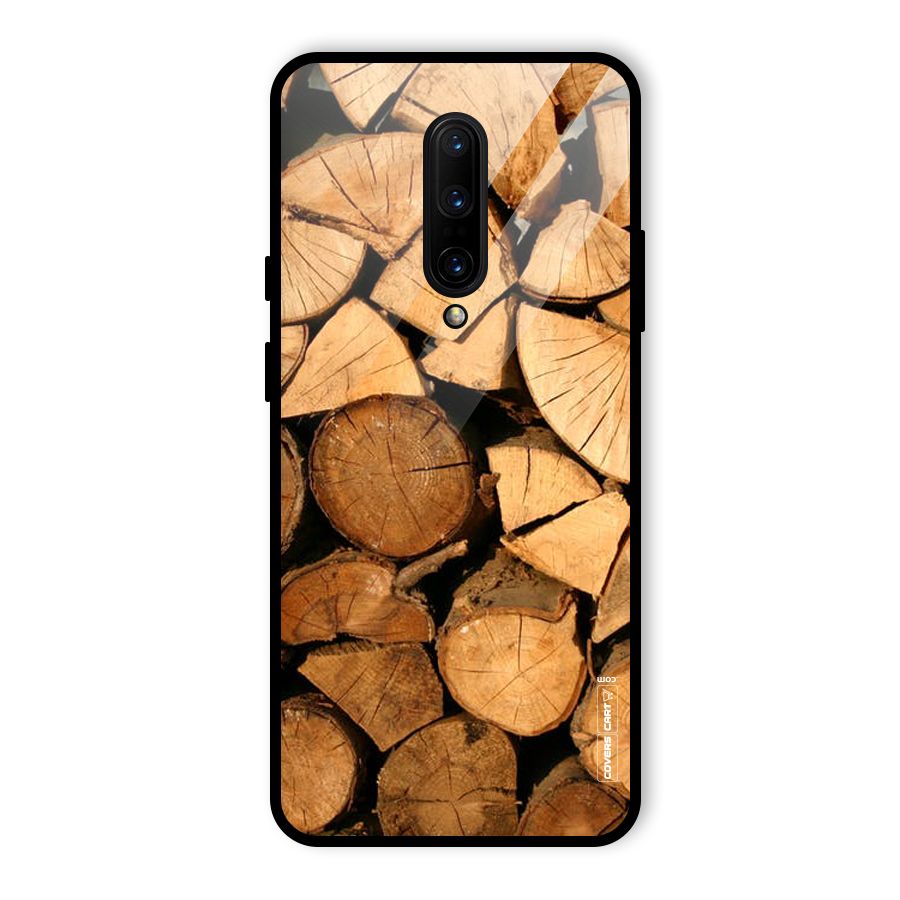 Wooden Logs Glass Back Case for OnePlus 7 Pro