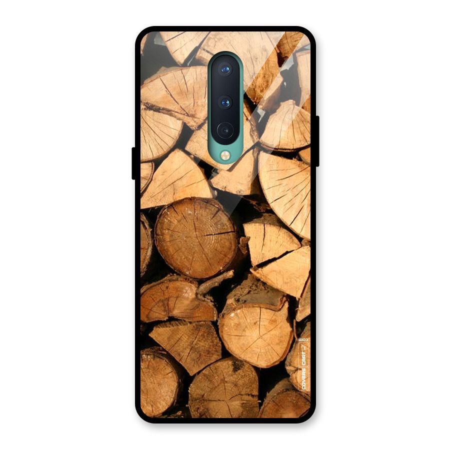 Wooden Logs Glass Back Case for OnePlus 8