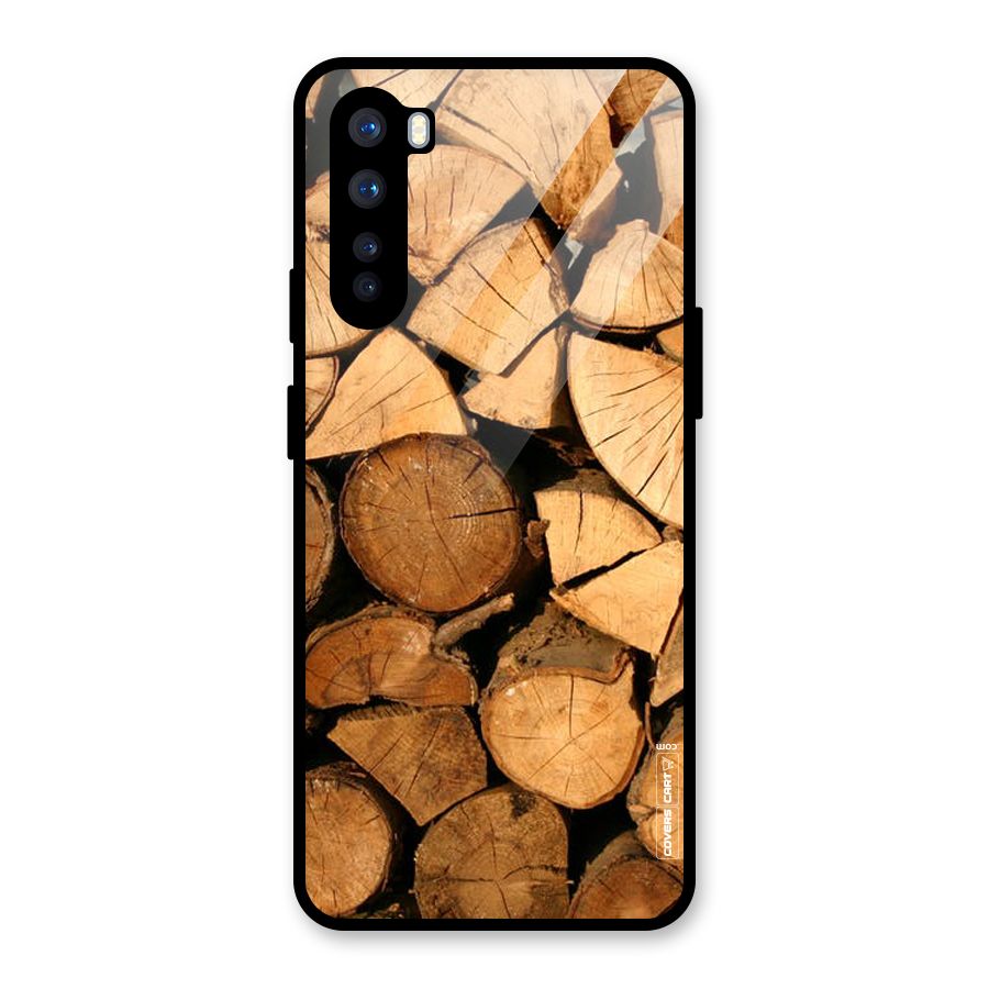 Wooden Logs Glass Back Case for OnePlus Nord