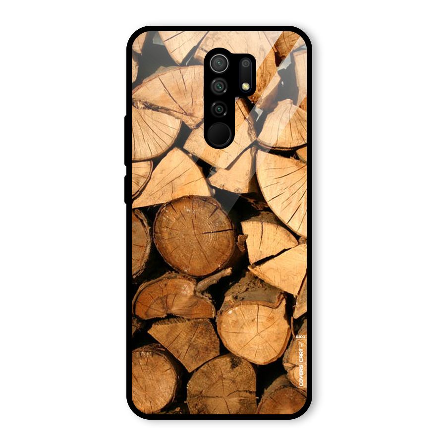Wooden Logs Glass Back Case for Poco M2