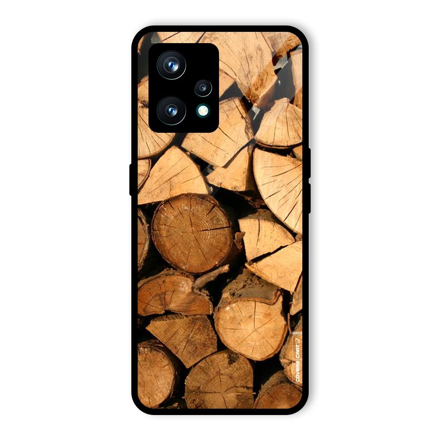Wooden Logs Glass Back Case for Realme 9 Pro Plus 5G