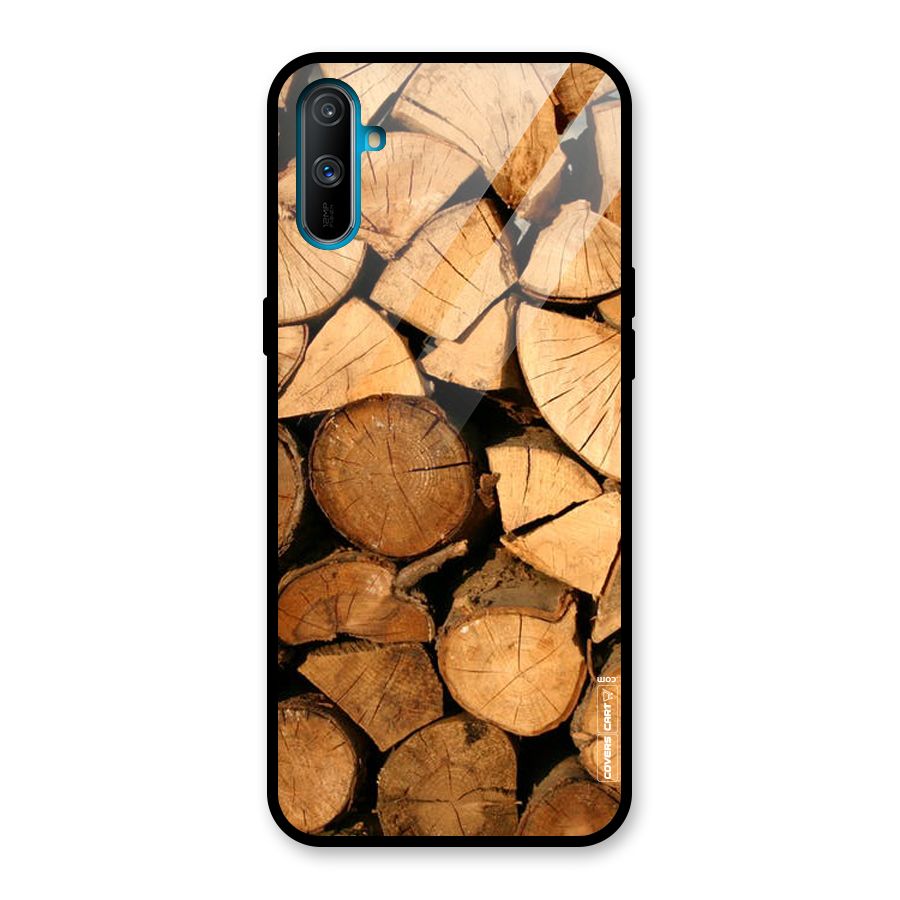 Wooden Logs Glass Back Case for Realme C3